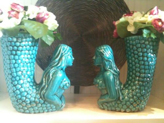 Kitschy but beautiful mermaid vases?