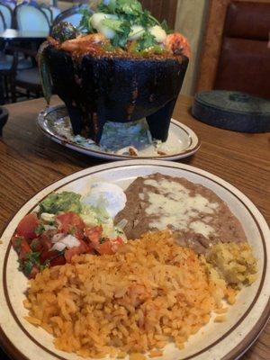 Molcajete comes with sides