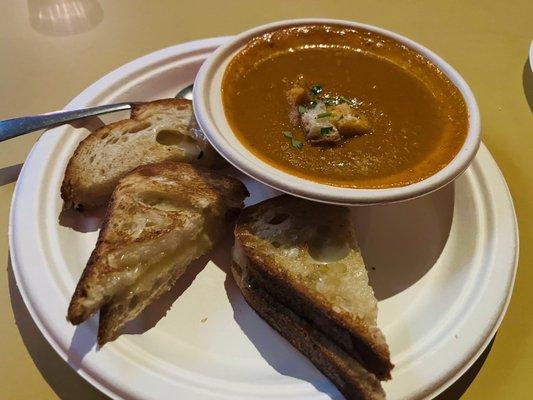 Special of the day grilled cheese and tomato soup $12