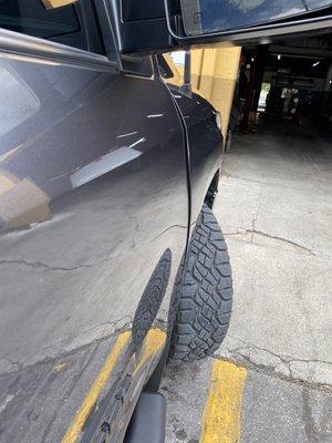 Bent fender