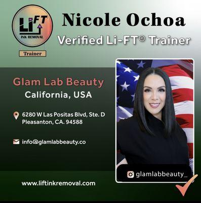 Bay Area's one & only, Li-FT Saline Tattoo Removal Specialist & Trainer