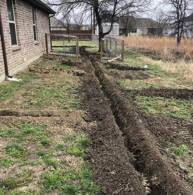 Irrigation install in action