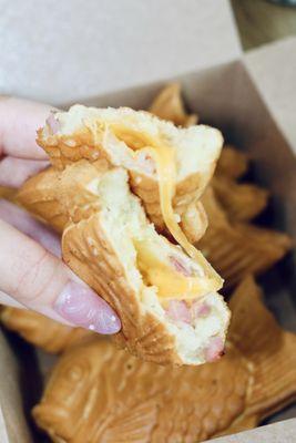 Ham and cheese Taiyaki