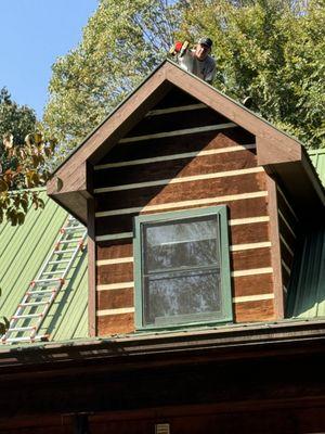 Rescrewing Metal Roof