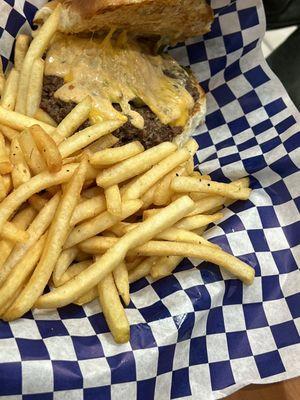 My Single Voodoo Burger and Fries!