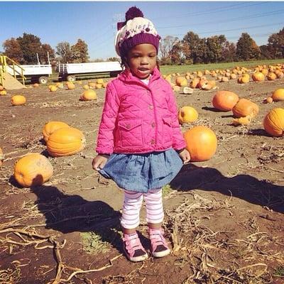 My daughter at the "Pumpkin Patch!"