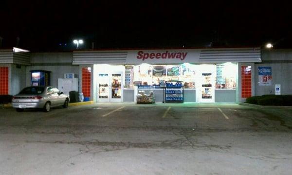 Speedway at night.