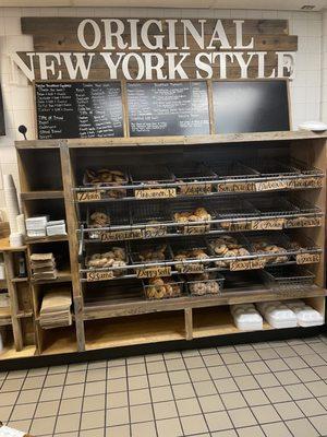 Bagels made fresh and in store many flavors to choose from..