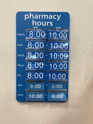 Pharmacy Hours