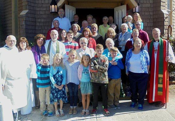 Some of our Parish Family members and friends, welcoming you to Trinity Church