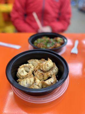 Fried Pork Momo + Chilli Lamb Momo