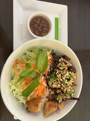 Grilled Pork Vermicelli with House Eggroll