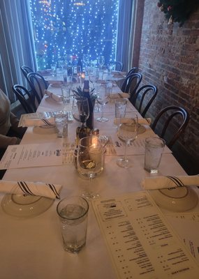 Table setup for dinner