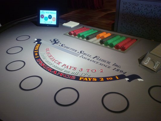 Branded Black Jack Table