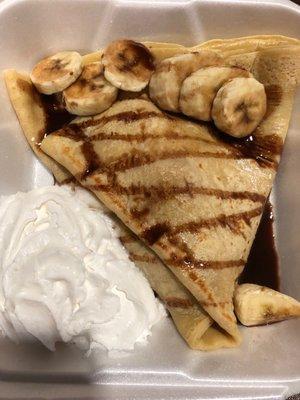 Banana Nutella crepe to go