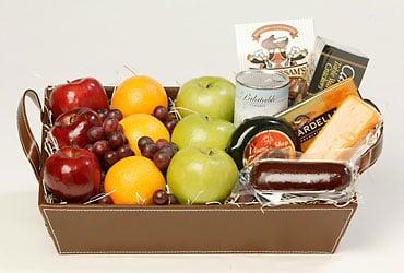 Yummy fruit and goodie baskets