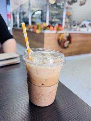 Iced coconut latte was yummy