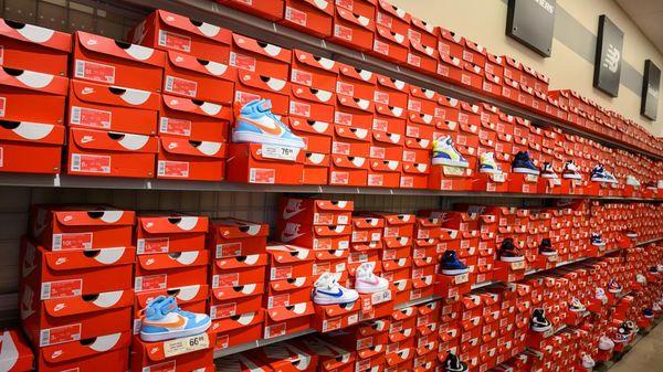 Shot of Popular Brand Section (I.e. Croc Shoe Wall)