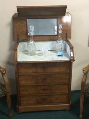 Dressing cabinet.  Marble broke.  40s or 50s