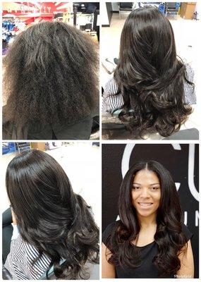 Sew in weave with a natural part!!