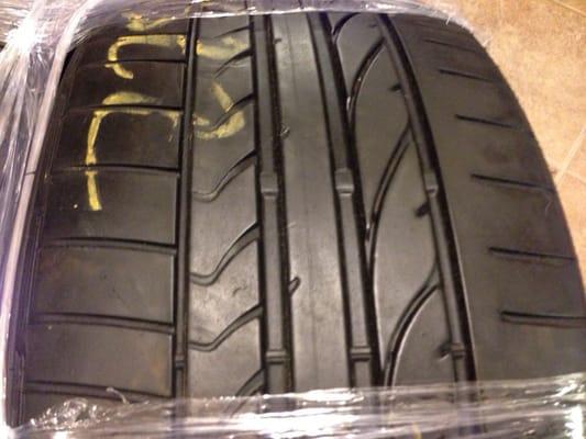 The Internet picture had numbs on the inner tread area because they were newer. Mine are clearly worn down further.