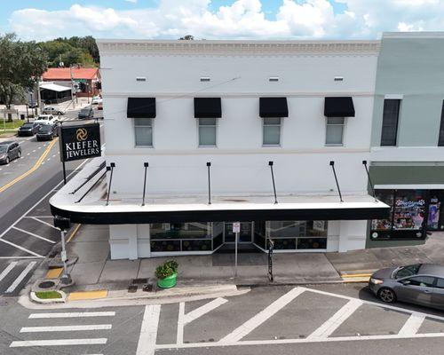 new paint and awnings on our building