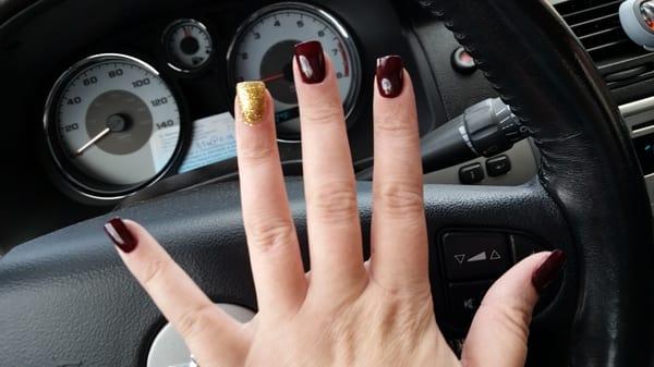 Went for the first time. I live my nails. Leah is super sweet. Acrylic fill was $15.  Recommend them. Street parking.