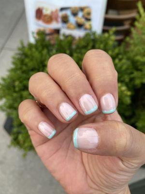 Thanks! Minty French nails