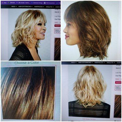 Copper Brown with highlights,  blonde pic is for cut style Im looking for,  Kara Ralston 803-543-3573