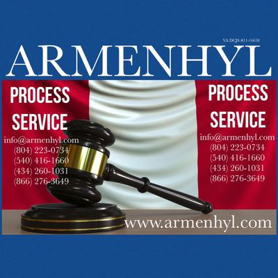 ARMENHYL Richmond Virginia Area Process Servers (804) 223-0734 www.armenhyl.com 1806 Summit Avenue, Richmond, VA 23230