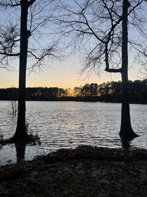 Sunset view of lake Thurmond