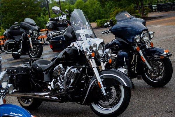 Start of the 2nd Annual AOVS Poker Run to benefit Alpha Omega Veterans Services.