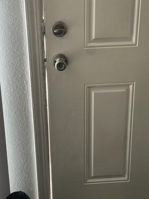 Front door not secured