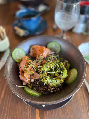 Quinoa salmon poke  An absolute piece of art and just as delicious