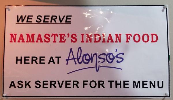 Indian Food Sign