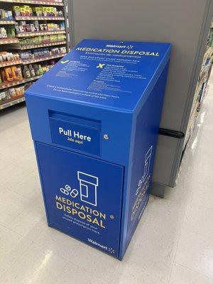 Hey have a convenient medication disposal box right in front of the pharmacy.