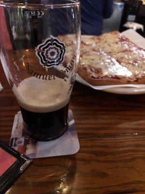 Pizza and young's double chocolate stout