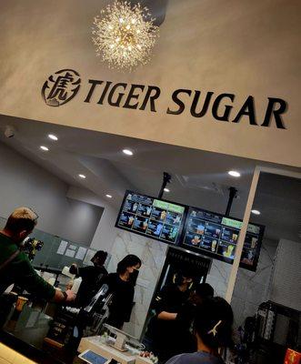 Tiger Sugar GRAND OPENING!! You can order from a kiosk, online or from the counter. Super friendly people.