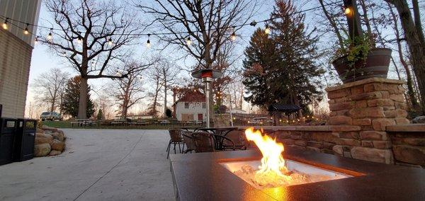 Outdoor patio seating area