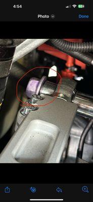 Bolt loose on driver side upper control arm