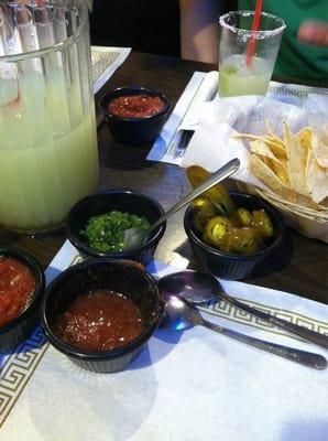 Ask for some jalapeños to spice things up. And must have a pitcher of margs