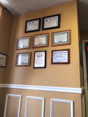 Certificates