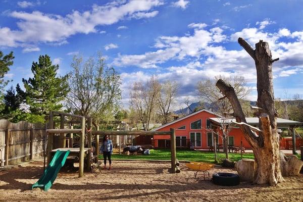 The playground at Boulder Waldorf Kindergarten.