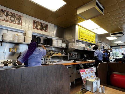 View of the kitchen.