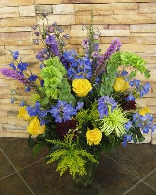 Bells of Ireland and Delphinium