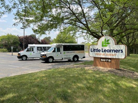 Our new sign and buses!