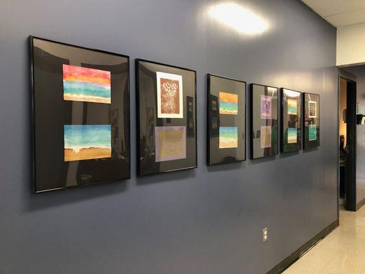 Student art work on display