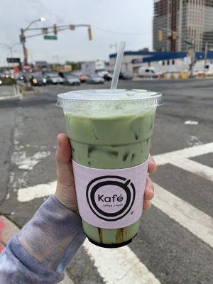 Dirty matcha latte