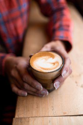 Cortado at Origin Coffee Co Lake Placid