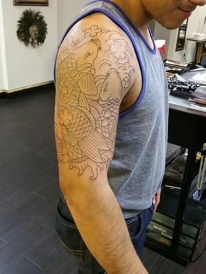 Koi outline courtesy of the talented Johann